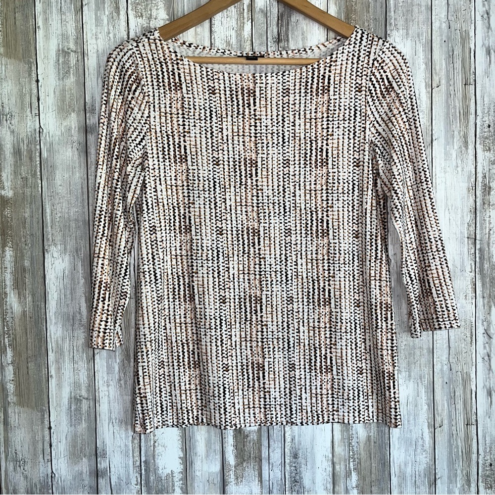 Ann Taylor Printed 3/4 Sleeve Blouse